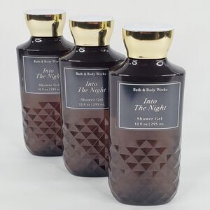 Set of 3 Into The Night Shower Gel Bath & Body Works 10 oz Full Size Shea Aloe